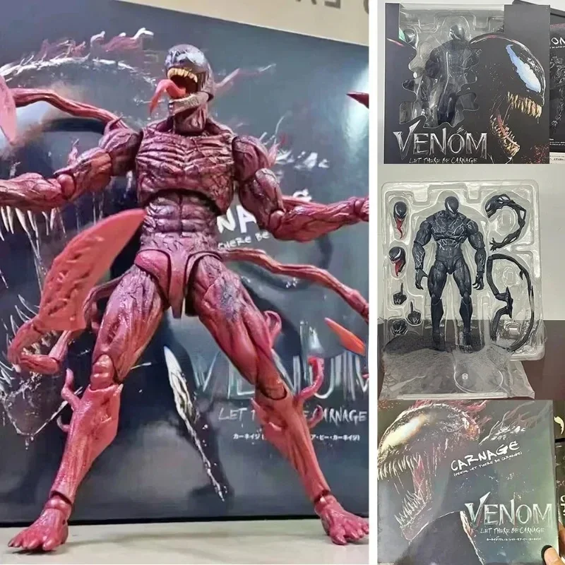 In Stock SHFiguarts Venom Red Venom Carnage Venom 2 Let There Be Carnage Anime Action Figure Model Collection Toy Hoilday Gift