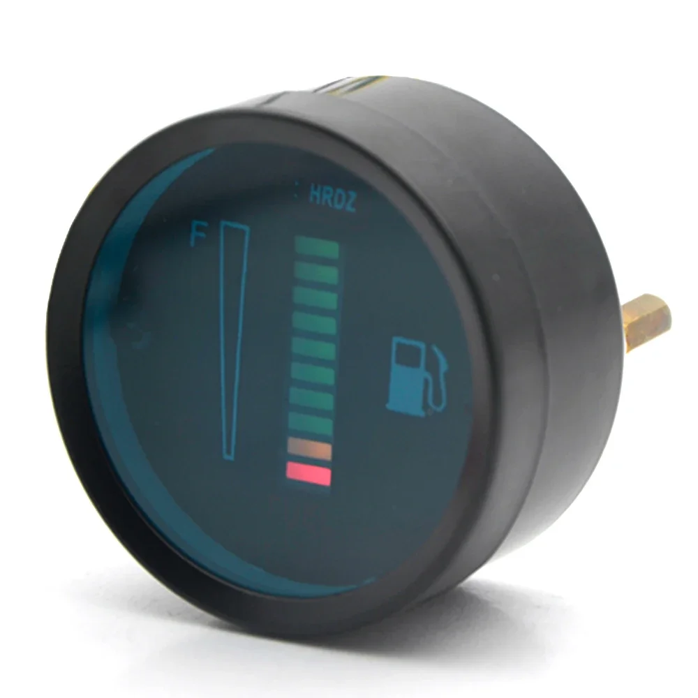 2 "52 مللي متر سيارة دراجة نارية مقياس الوقود LED مستوى الوقود موتو متر مقياس مستوى الوقود الاستشعار 12 فولت/24 فولت سبائك الألومنيوم سيارة التصميم