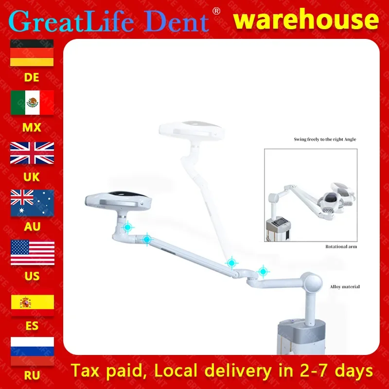 GreatLife Dent 60W blanqueamiento Dental para salón máquina de lejía Dental Led azul con 12 Uds luz azul fría y función de Control de Sensor