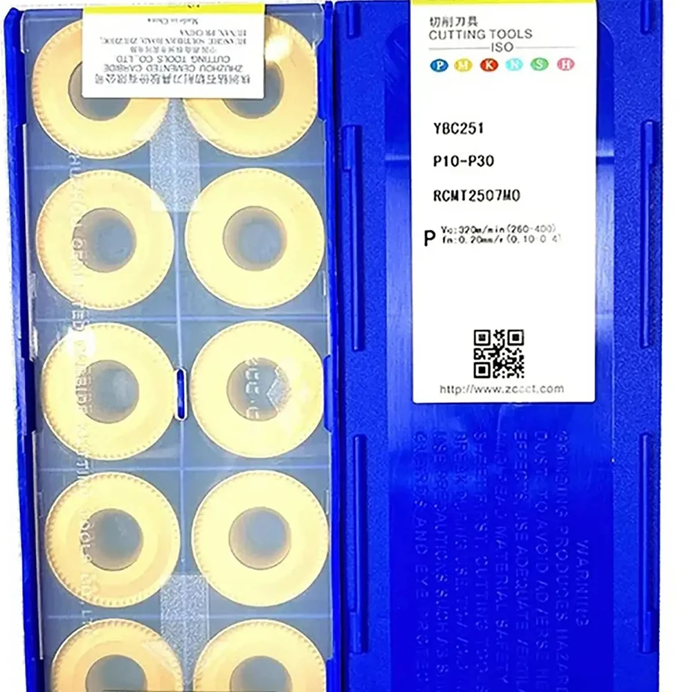 

ZCC RCMT2507MO YBC251 YBC152 General turning Positive inserts For machining steel RCMT 2507MO 10PCS/BOX