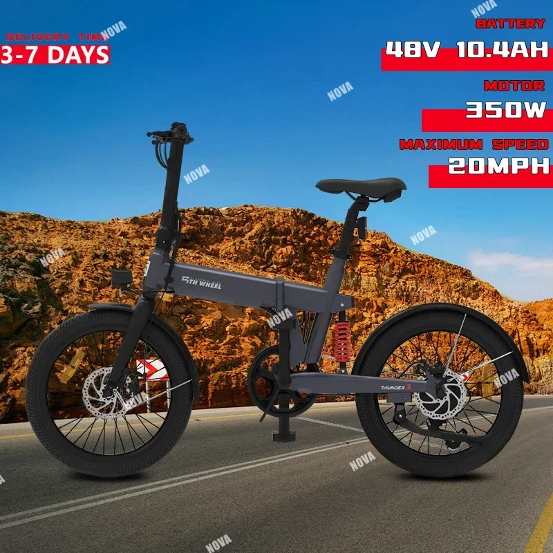 

Thunder 2 Lightweight Compact Trunk-Ready Folding Electric Bike 36V 10.4AH 350W 20inch Mountain Electric Bicycle US Stock Ebike