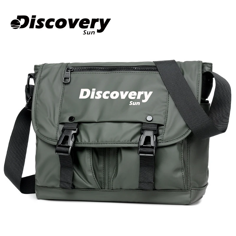 DISCOVERY-markowa Unisex torba na ramię w stylu rekreacyjnym południowokoreańska kilka kieszeni młodzieżowej tornister nylonowa wodoodporna torba