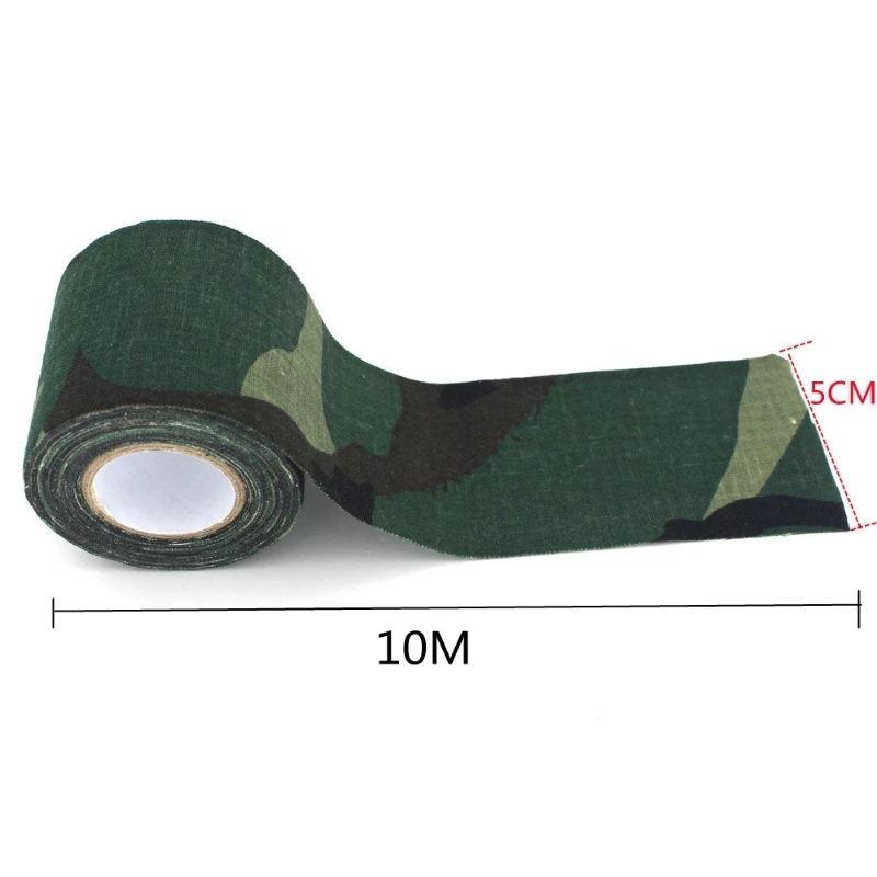 10M Outdoor Duct Outdoor Woodland Camping Camouflage Tape WRAP Hunting Adhesive Stealth Camo Tape Military Camping Shooting Tape