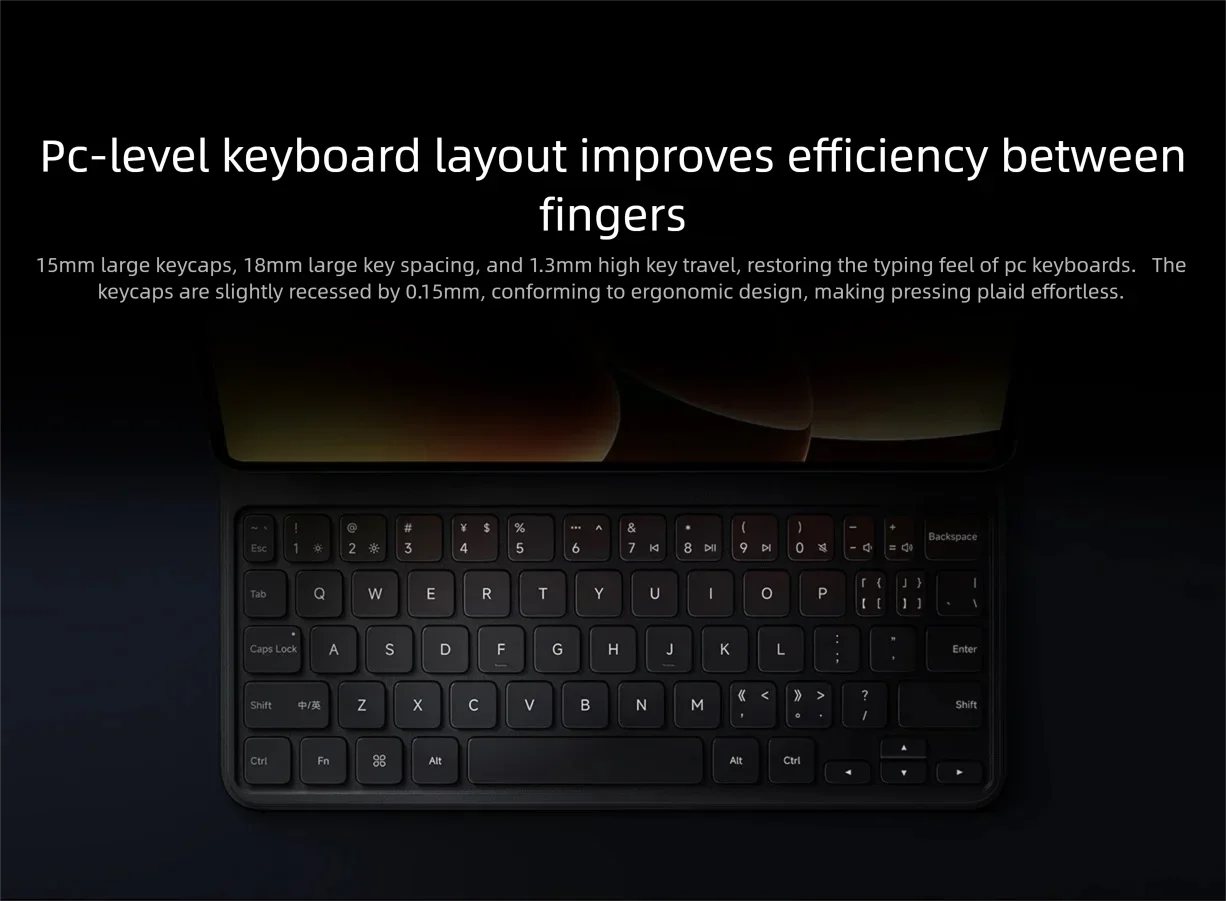 2026 New Original Xiaomi Pad 8 / 8 Pro Keyboard Case English 64-key For Mi Tablet 8 / 8Pro Magnetic Keyboard PU Protective Cover