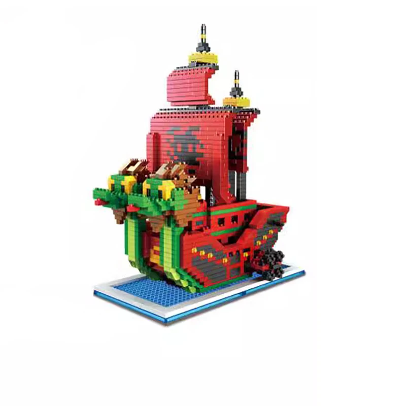 Oceano navio pirata plástico modelo 3d blocos de construção kits, montar guerras veleiro, para adultos meninos micro mini tijolos brinquedos presentes