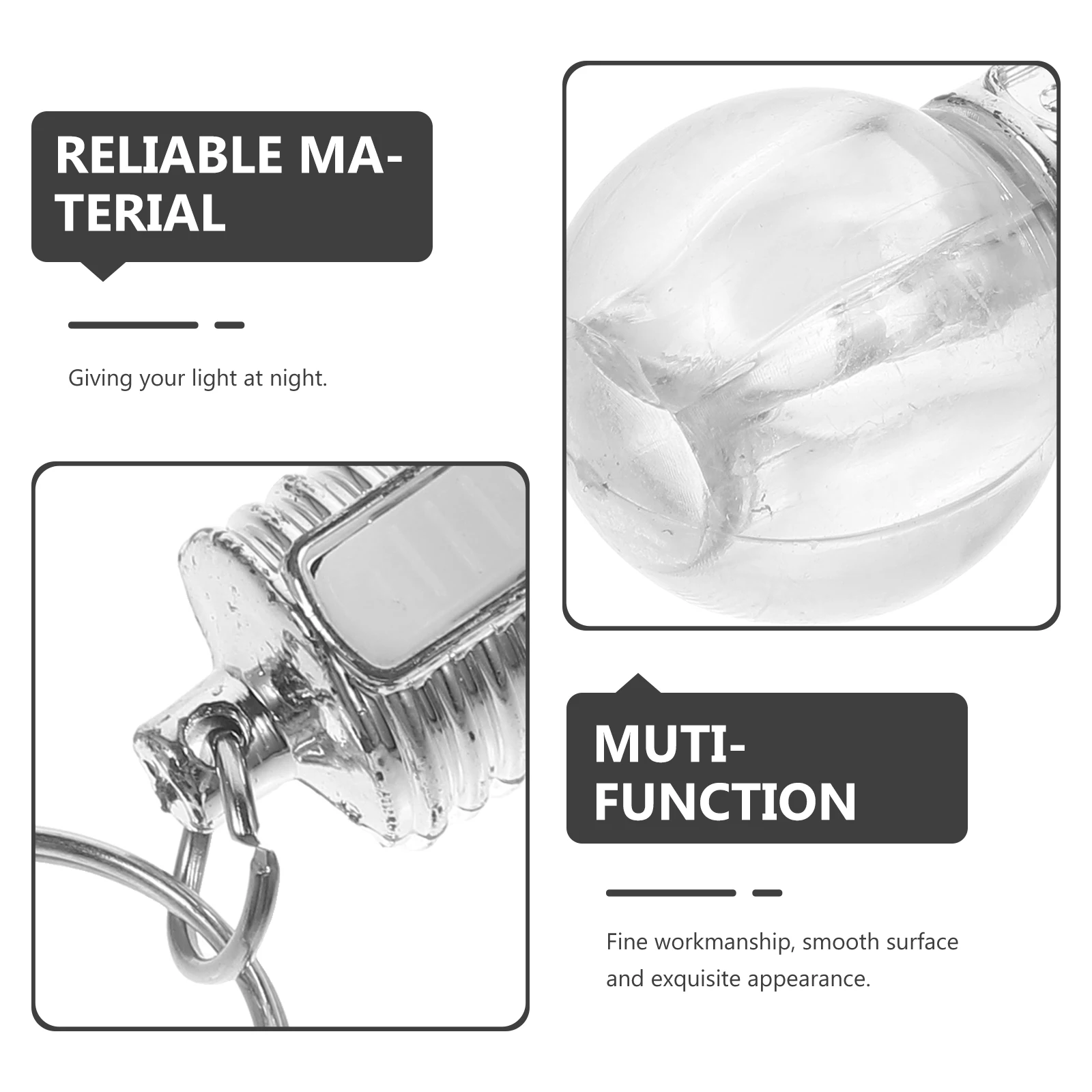 

10pcs Bulb Led Bulb Key Chain Keychain Mini Flashlight Keyring Torch Lighted Acrylic Stainless Steel LED Lamp Ornament Gift