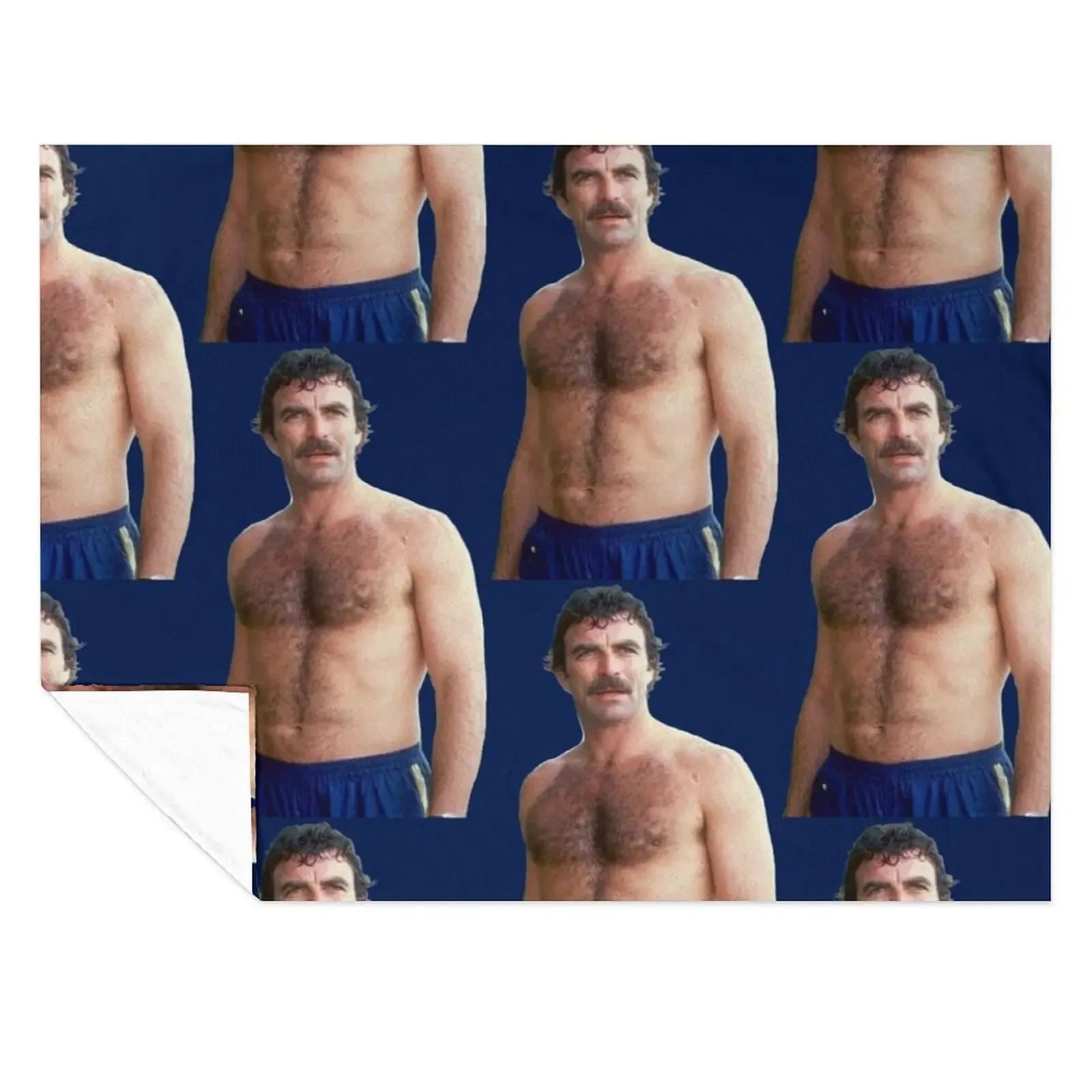 

Tom Selleck Throw Blanket Thermal for winter Extra Large Throw blankets and throws Blankets