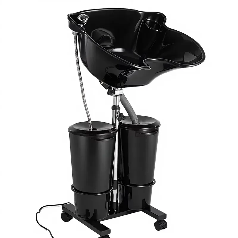 Professional Hair Washing Station with Adjustable Shampoo Basin and Comfortable Reclining Chair for Beauty Salon Spa