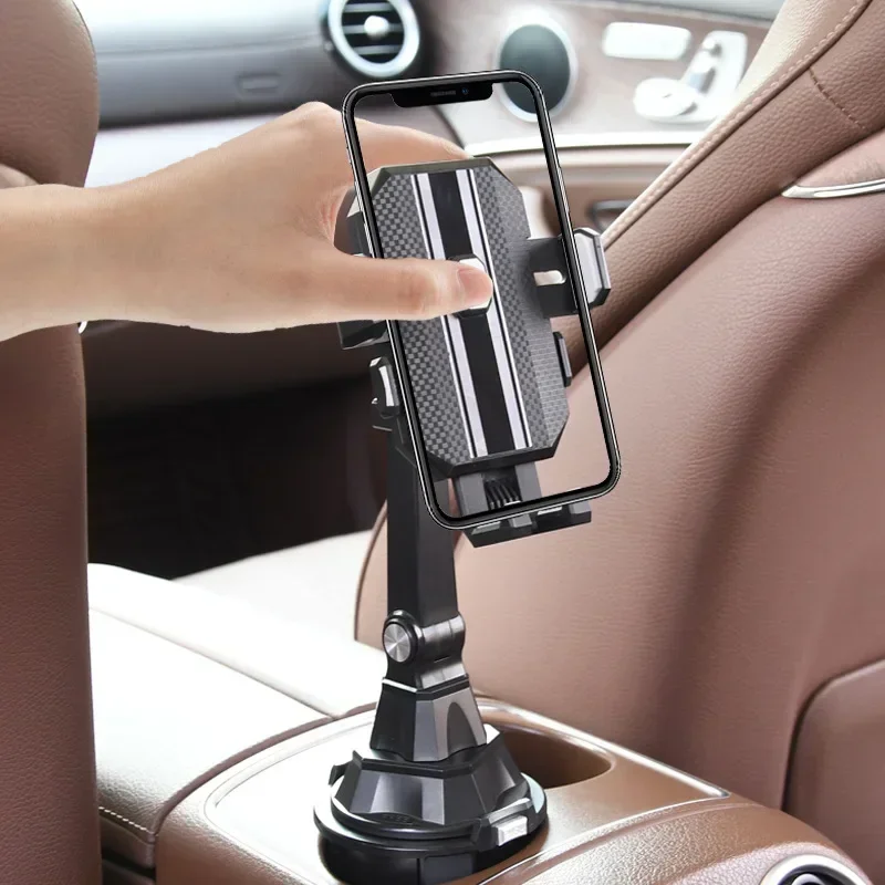 Adjustable Car Cup Holder Cellphone Mount Stand Universal Car Water Cup Holder Mobile Cell Phone Bracket Support For Iphone 13