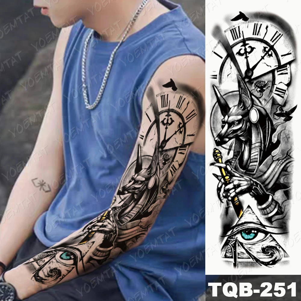 Tatouage Homme Anubis Découvrez le Style Égyptien Ancien avec un Tatouage Temporaire de Qualité