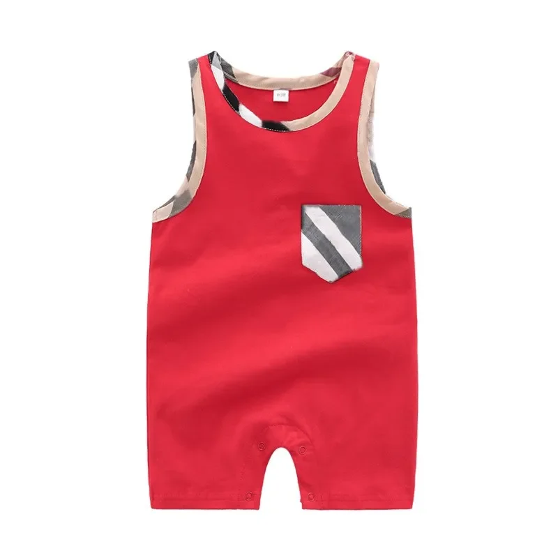 New Summer Jumpsuit Newborns Boys Clothes Tiny Cottons Toddler Kids Rompers Children One Piece Outfits Infant  Sleeveless