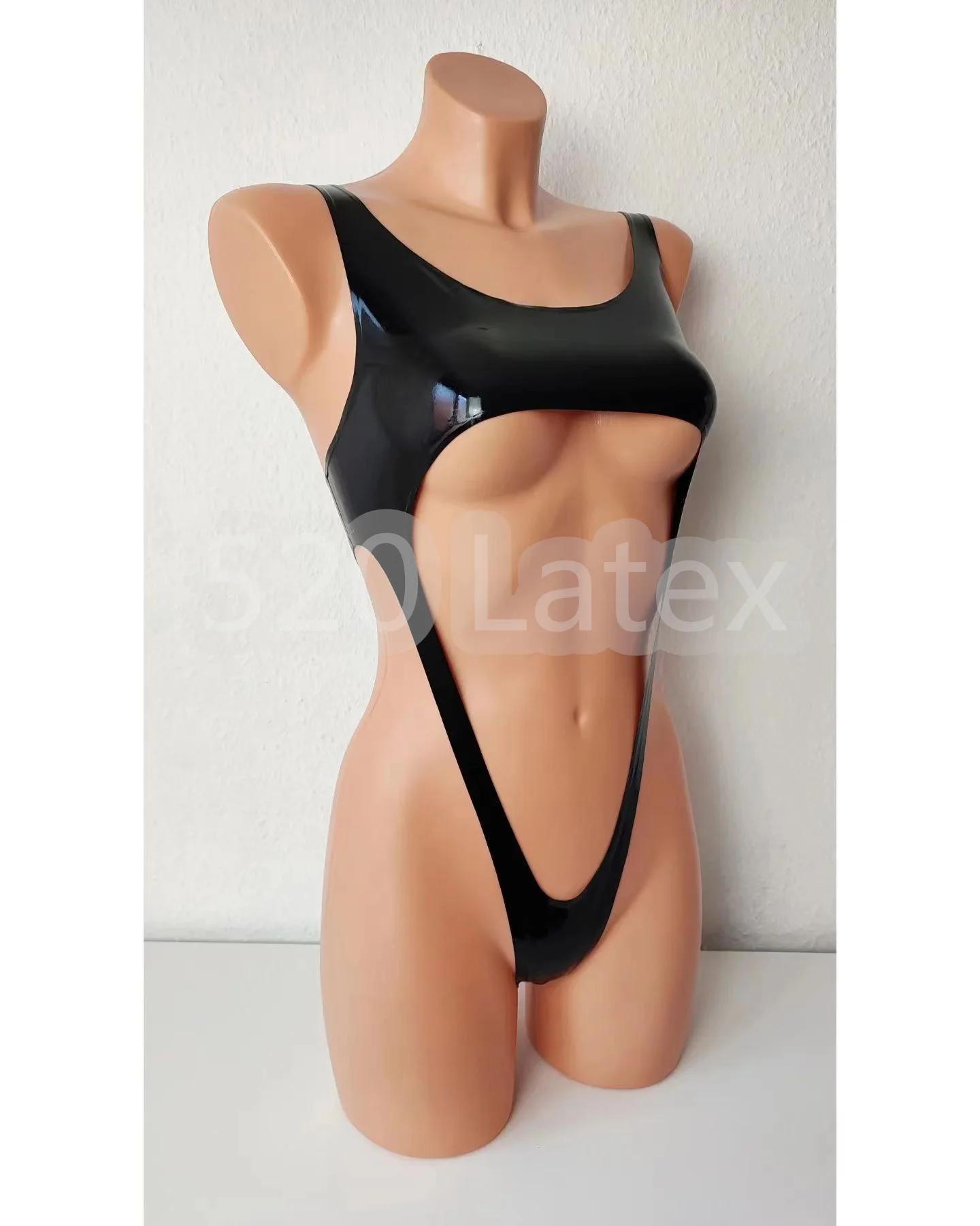 Handmade Natural Latex Cutout Bodysuit Women Sexy Swimsuit Latex Rubber Gummi Leotard Erotic Underwear Jumpsuit