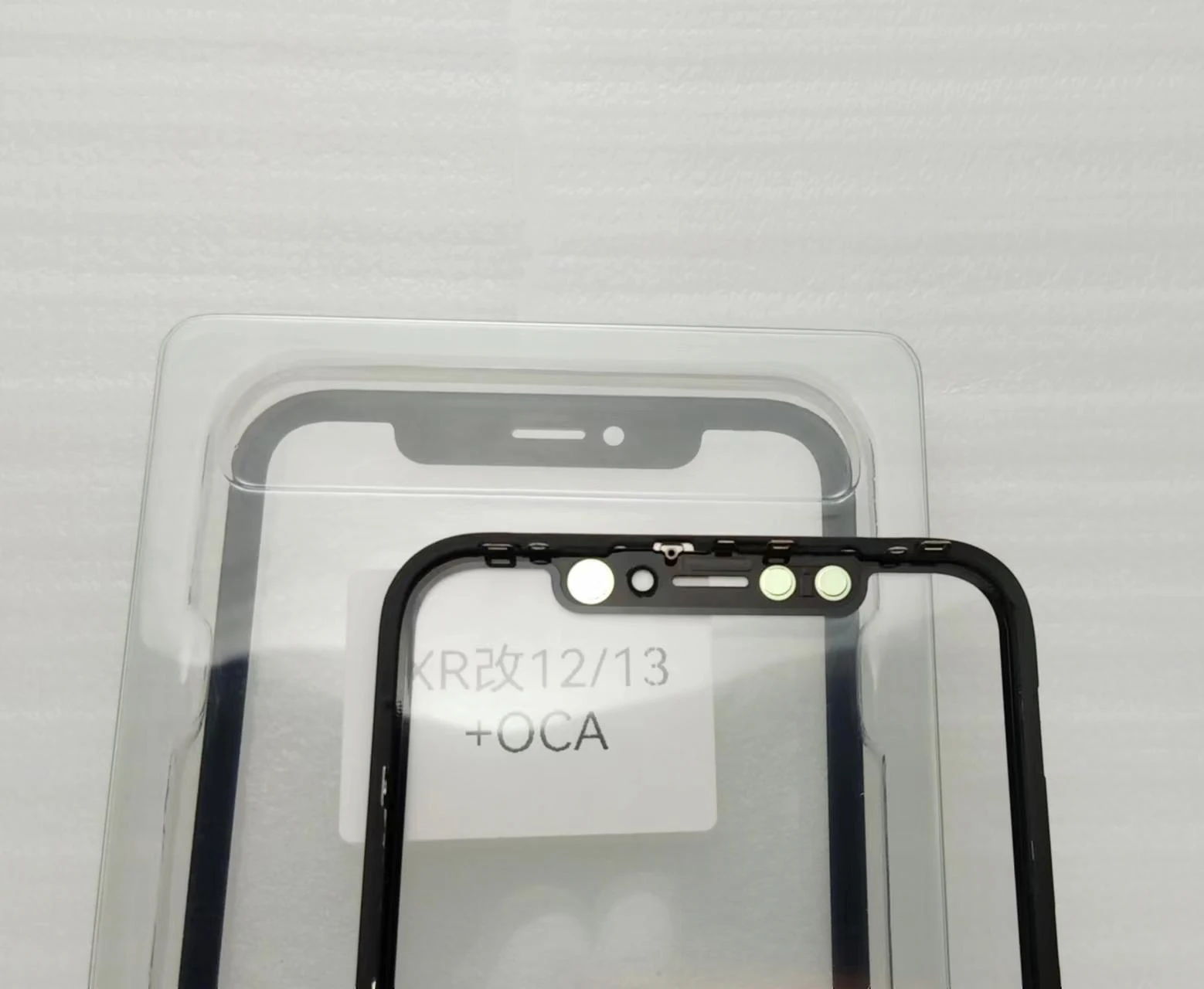 1pcs suitable for iphone xr modification 12 12pro 13 13pro flat LCD screen front outer glass lens,   outer screen no raised