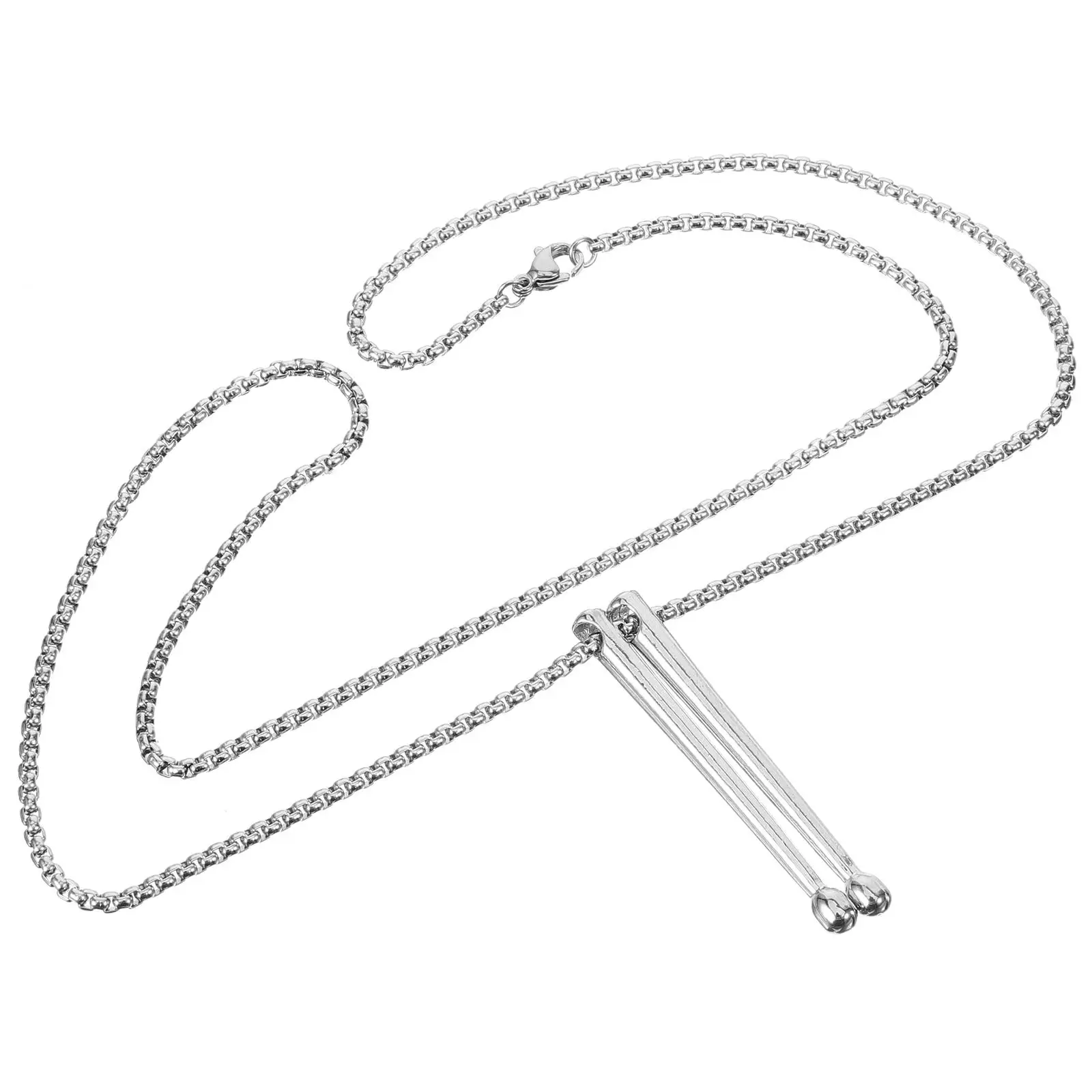

Drum Necklace Drumsticks Pendant Necklaces Aesthetic Punk for Women Jewelry Chains