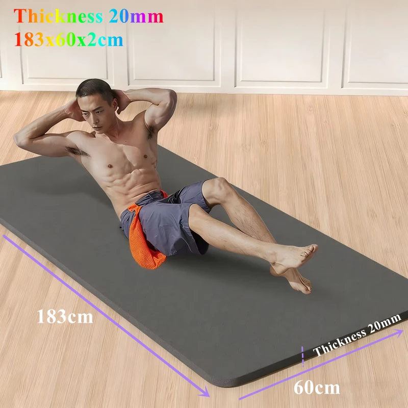 

Коврик для йоги для пилатеса 183x60 см, влагостойкий, уличный, нескользящий, толщиной 20 мм, прочный, для кемпинга, пикника, для тренировок в тренажерном зале, фитнеса