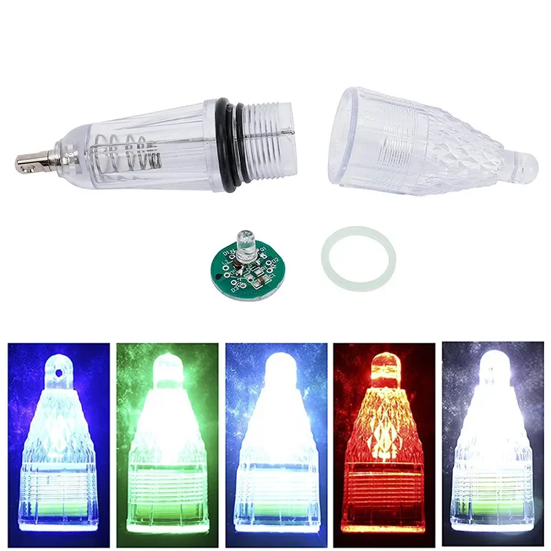 

5pcs Fishing Lamps LED Underwater Lights Deep Sea Underwater Glowing Fish Pooling Lamp Portable Fish Attracting Lamp Multi-color