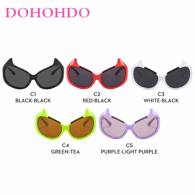 Vintage Luxury Brand Personality Wacky Cat Eye Sunglasses Women's Fashion Trend Dazzle And Cool Hip Hop Party Sunglasses UV400