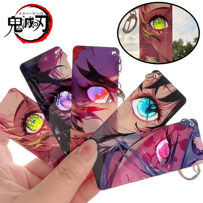 Porte-clés et pendentifs Demon Slayer Nezuko, Carte translucide Pupil, Accessoires créatifs Anime Mitsuri, Carte transparente, Porte-clés