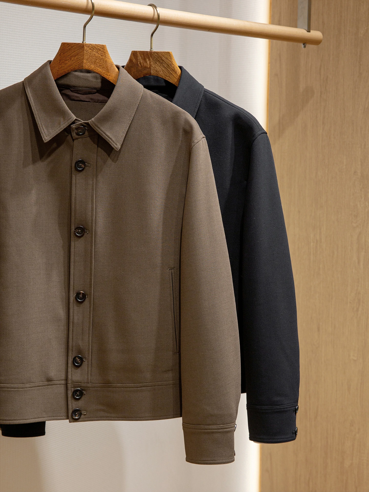 معطف Herringbone Lyocell من مزيج الصوف سترة إيطالية فاخرة للرجال كاجوال ذات طية صدر السترة #1