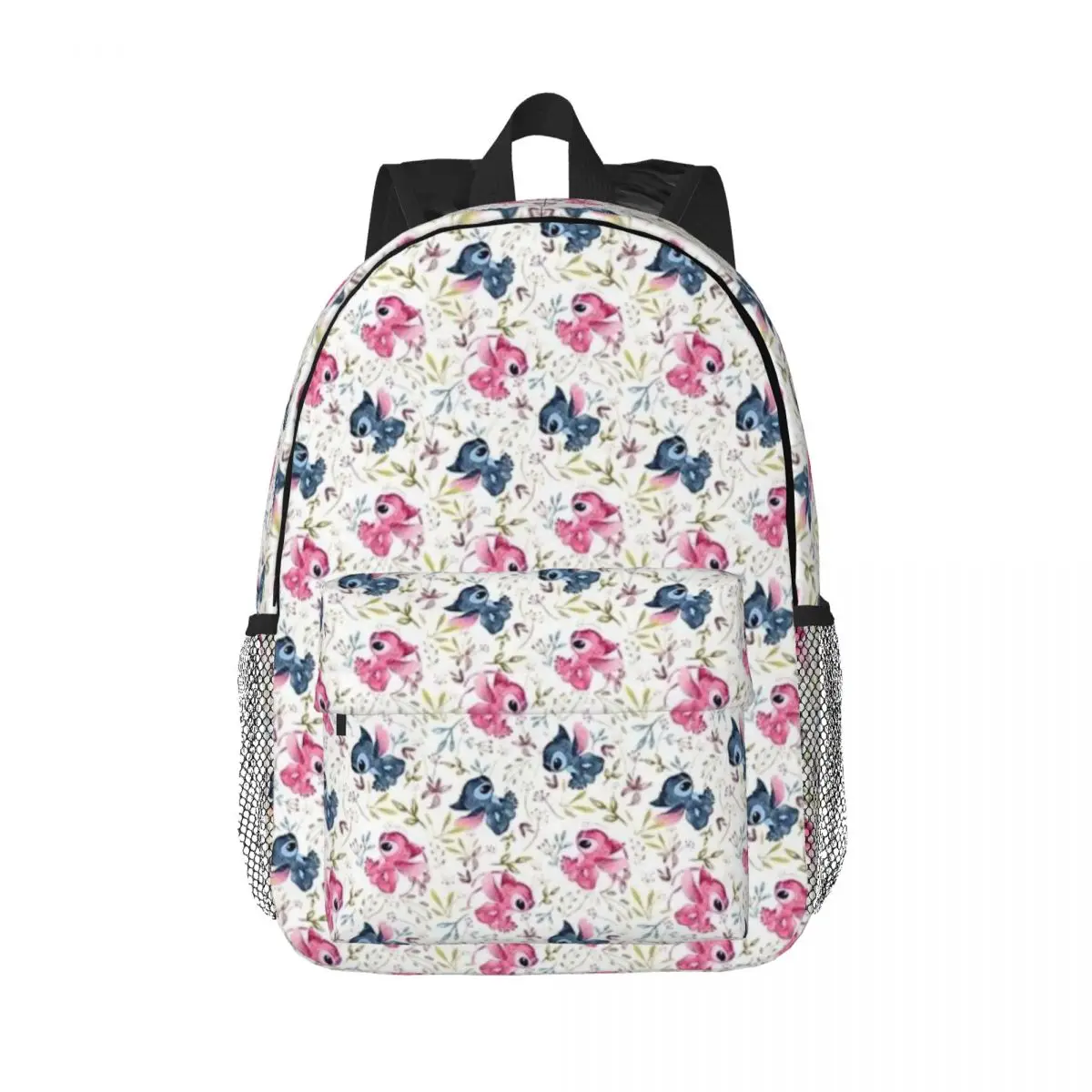 

Stitch And Angel Compact 15-Inch Backpack - Stylish Lightweight Bag Perfect for Students and Commuters