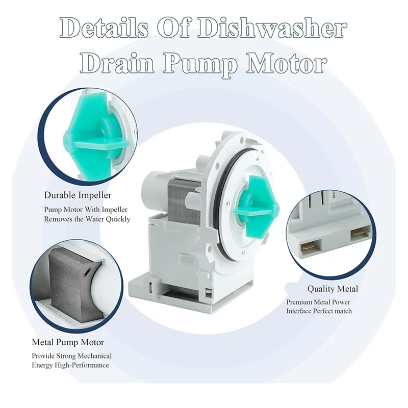 A50Q-A00126401 Dishwasher Drain Pump Motor Replaces AP5690431 A00126401 5304492415 Dishwasher Accessories