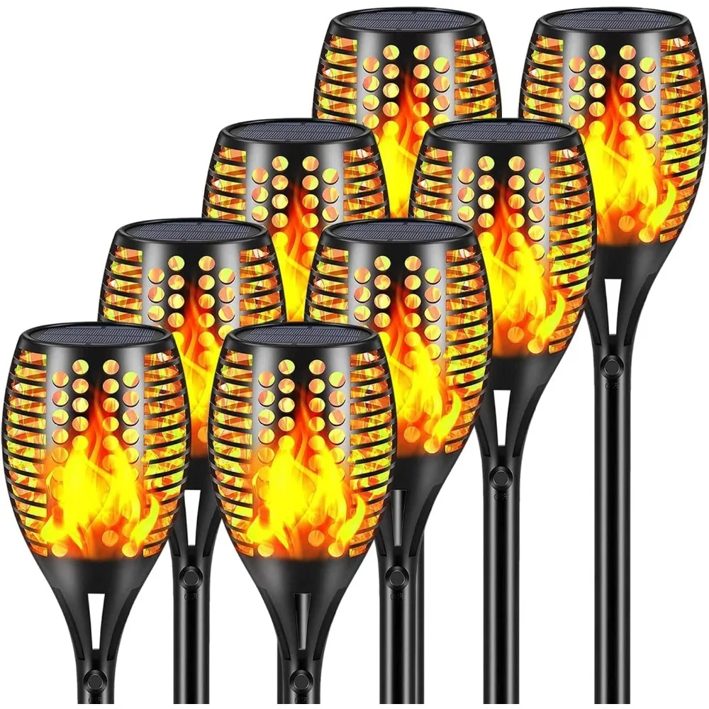 

8-Pack Upgraded Large Solar Torch Lights,Flickering Flames Garden Lights,Decoration Gardening Lights