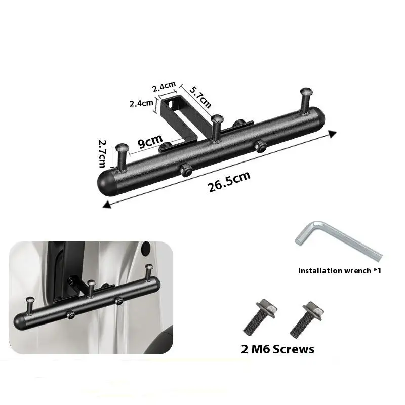 

Cross Bar Hook For Electric Bikes With Multiple Hooks Easy Installation Metal Hook Universal Multifunctional Hook