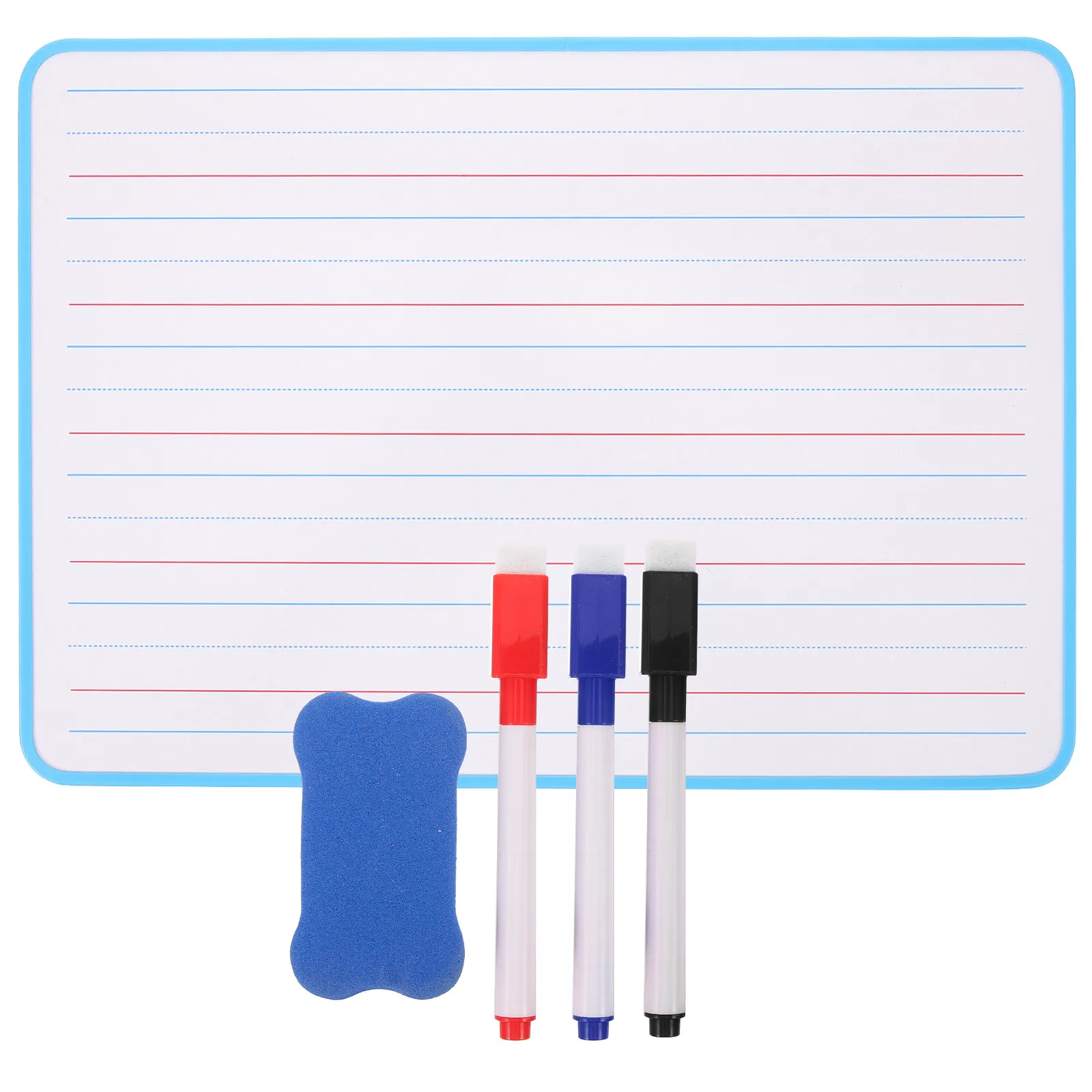

Children's Drawing Board 21x30cm Lined Dry Erase Whiteboard A4 Size Kids Writing Toy Portable Mini Plastic Reusable Home School
