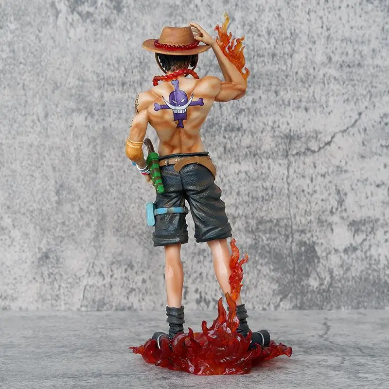 One Piece Ace Statue BT Pose Flame Figure Anime Model Ornament Boy Gift
