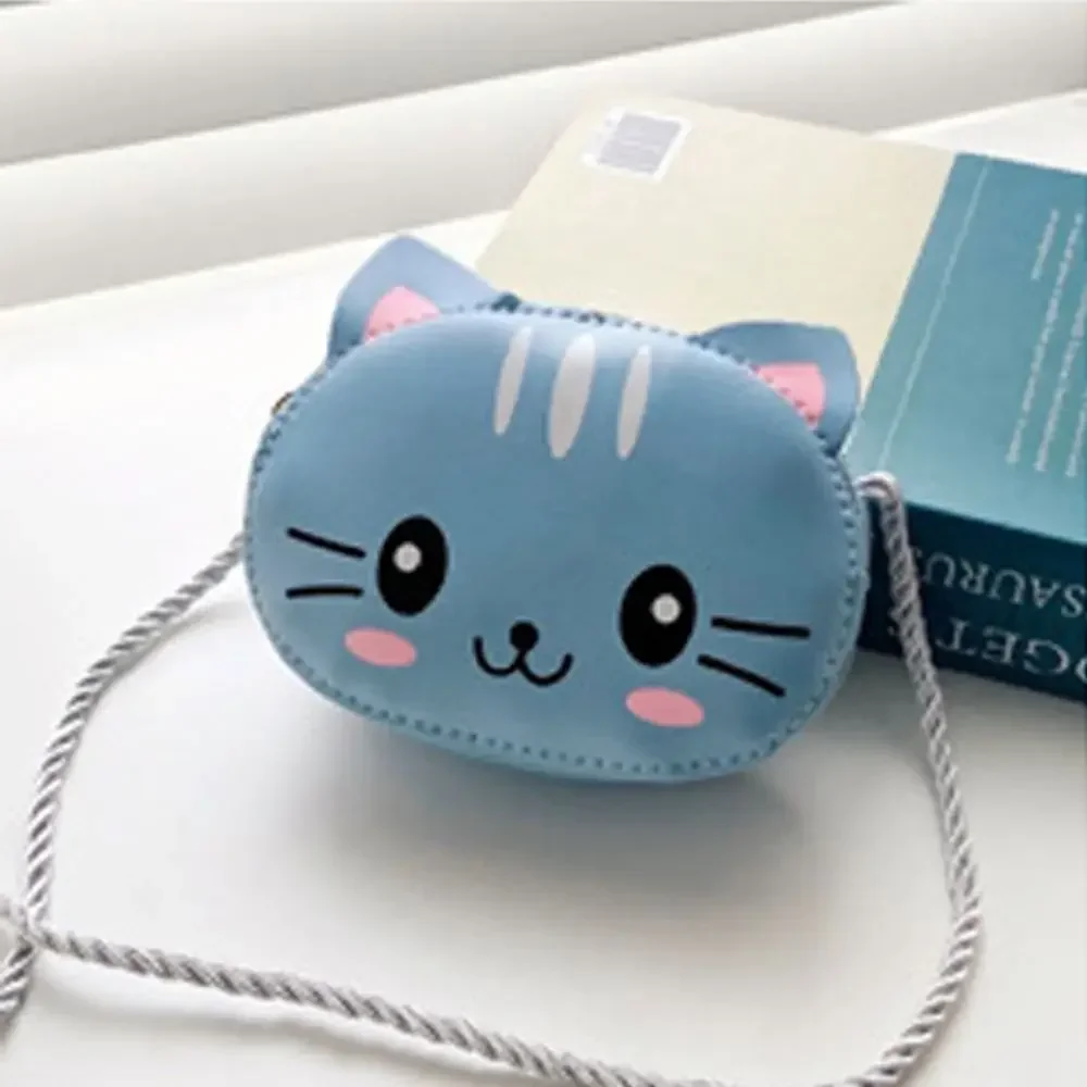 1 pçs mini bolsa crossbody para crianças bonito dos desenhos animados gato bebê meninas sacos de ombro meninos crianças pequena bolsa de moedas bolsas carteira