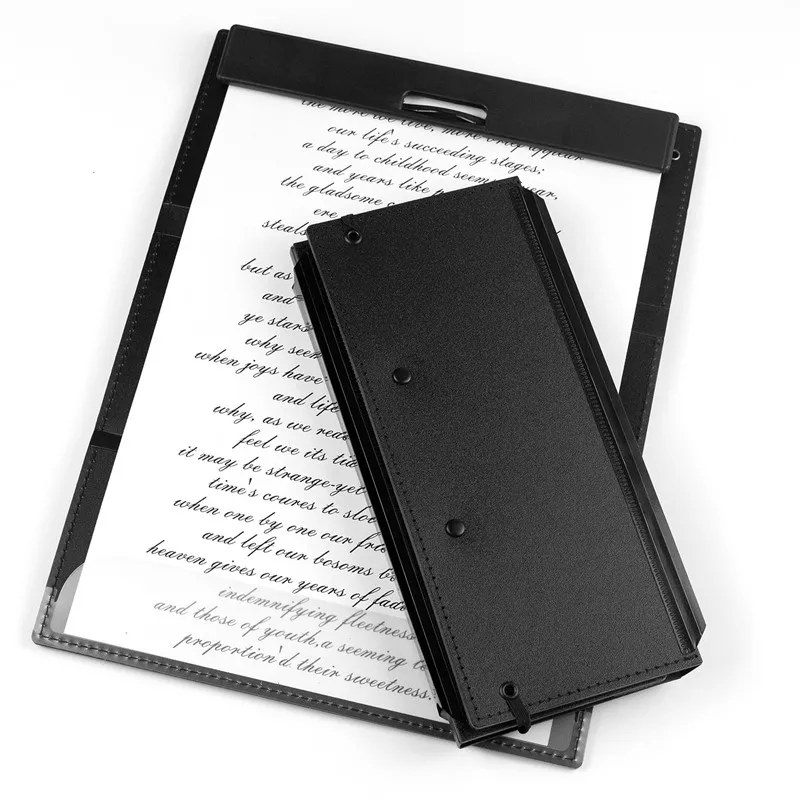 A4 Folding Folder for Writing Board, Student Papelaria Suprimentos, File Organizer, Clip