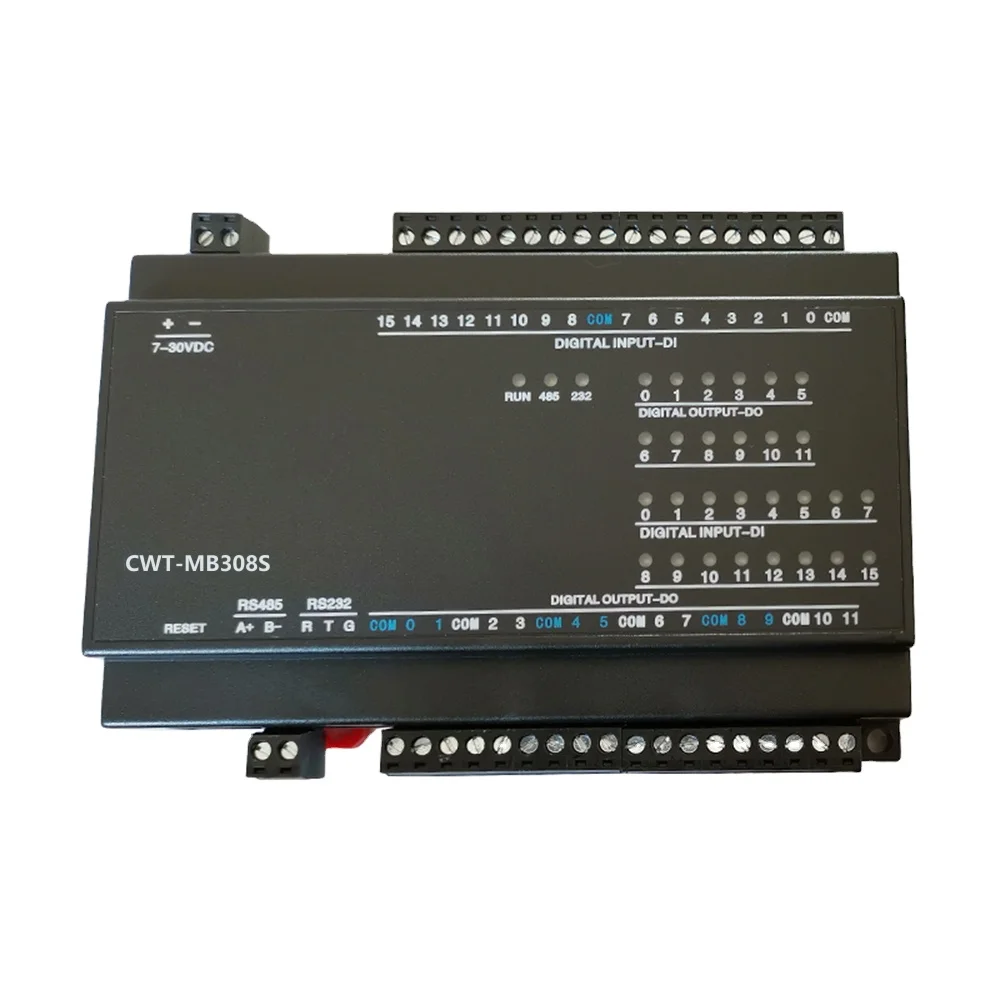 

-MB308S 16AI+4AO+8DI+6DO RS485 RS232 Rj45 Modbus Rtu Tcp Io Acquisition Module