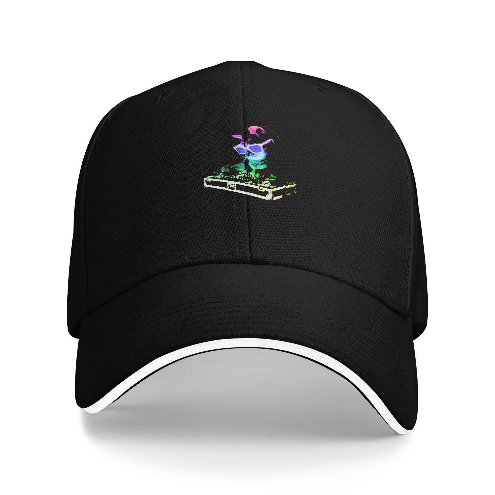 Hot Sale HOUSE CAT (Rainbow DJ Kitty) Baseball Cap  Hiphop Hats  Amusement Park Hats