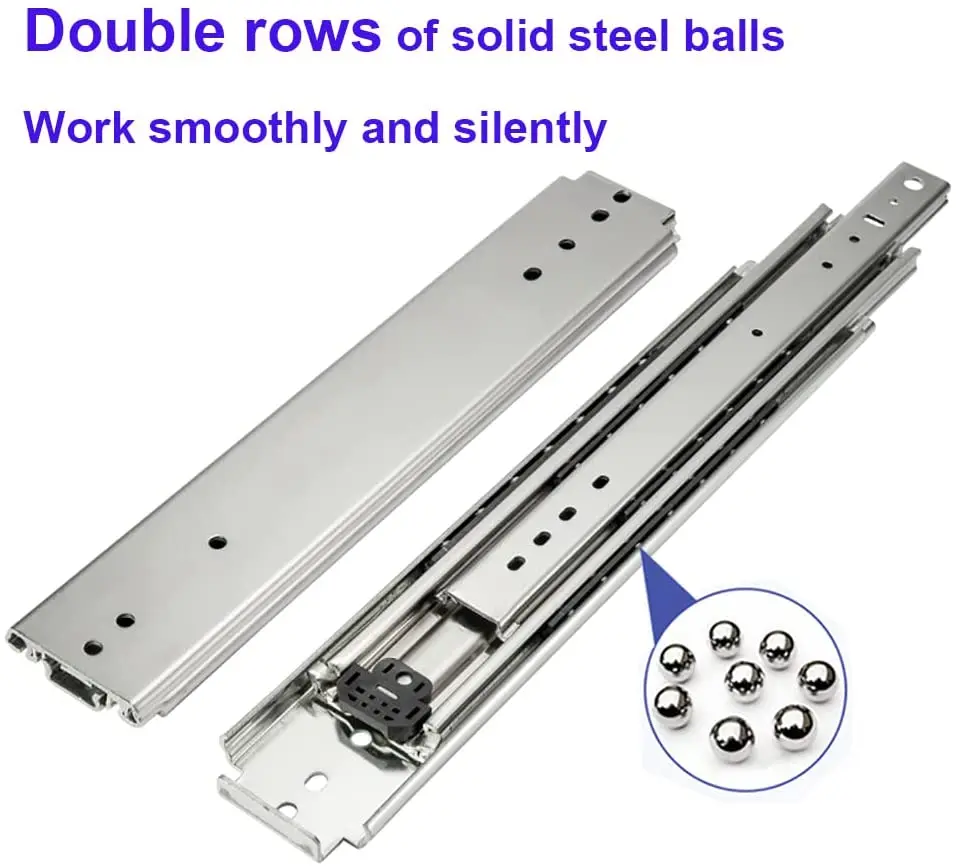 9301 Heavy Duty Ball Bearing Drawer Slide 76mm Three Full-spread Rails Off-road Vehicle Extension RV Parts Accessories view 5