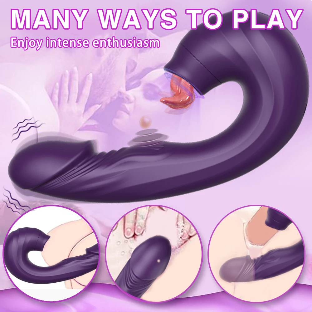 Vibrador Vibrador Poderoso Ponto G para Mulheres, Clitóris Feminino, Estimulador do Clitóris a Vácuo, Vibrador de Sucção 3 em 1, Brinquedo Sexual para Adultos 18