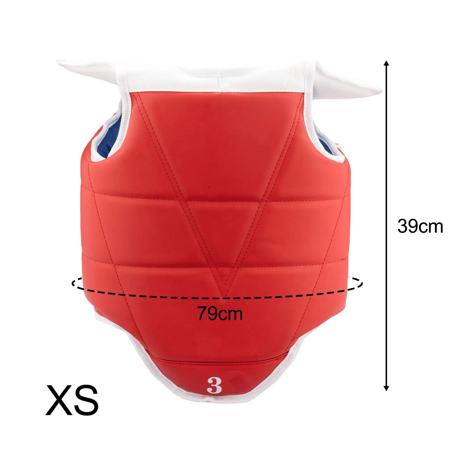 Karate Chest Guard Reversible Pad Boxing Body Protector for Kickboxing MMA