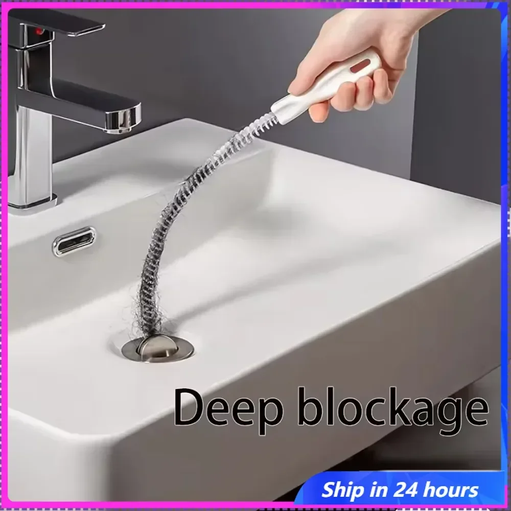 1pc Sink Drain Cleaning Brush, Drain Clog Remover, Bendable Sink Overflow Sewer Drain Brush For Bathroom Kitchen