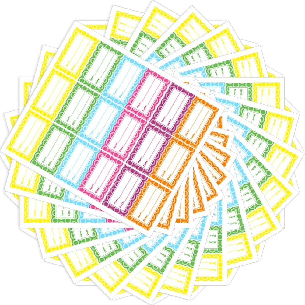 

360Pcs Waterproof Refrigerator Food Labels Freezer Removable Food Classification Sticker Kitchen Storage Label