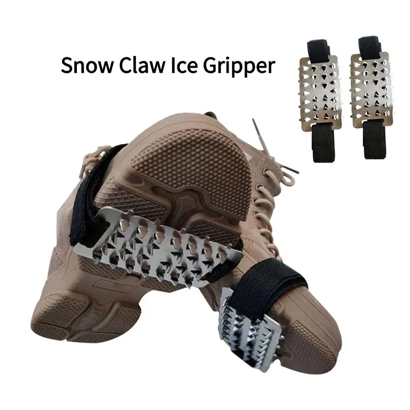 26 Teeth Claw Ice Gripper Anti-slip Climbing Spikes Cleats Slip Outdoor Winter Ice Claw Gripper Hiking Shoe Boot Grips