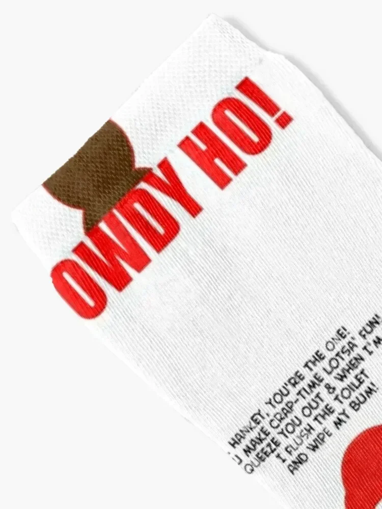 Two Mr Howdy Ho (Black Text) Socks Christmas gift Running gym Socks Women's Men's