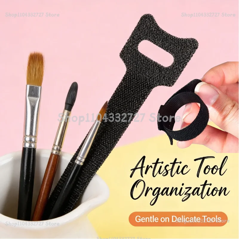 Selbstklebender Klettverschluss SCHWARZ Nylon-Klettband Kabel-Aufbewahrungsbox Computer-Datenkabelbinder Lange T-Kabelbinder Wiederverwendbar