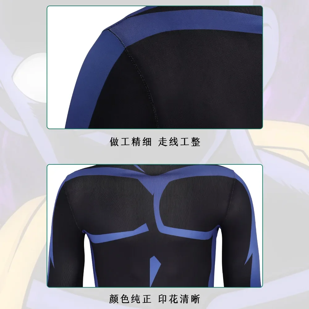 GoodDetective في زي تنكري أسود، السيد الإجرامي إنزاوا، بذلة ضيقة، زي أداء المسرح