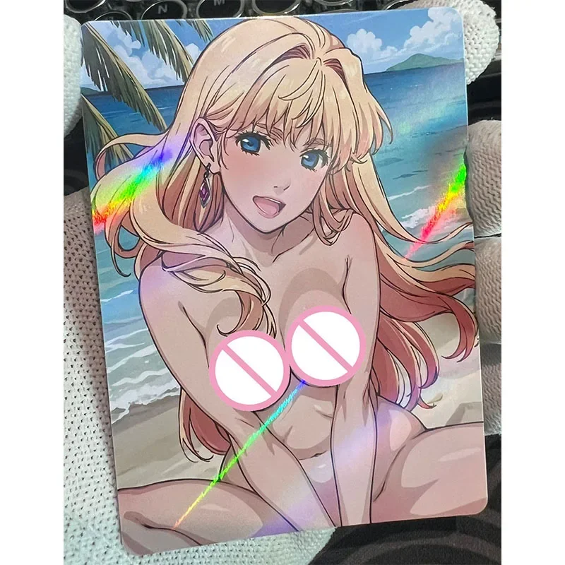 Esposa cartões colecionáveis meninos jogos brinquedos jogos de mesa presentes de aniversário diy anime mana kisara rem miku nami cartões flash premium