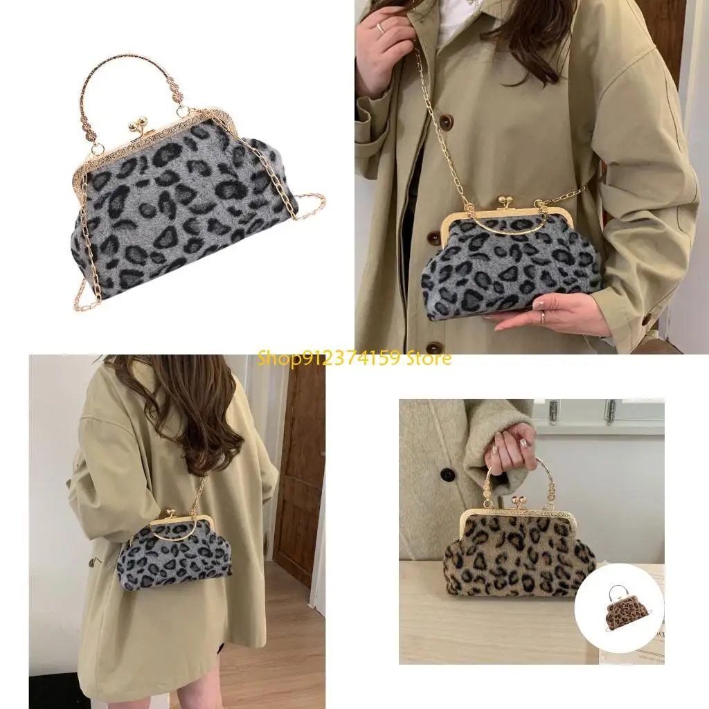 

G5AE Small Crossbody Bags for Women Trendy Tops Handle Shoulder Purse Leopards Handbags Satchel