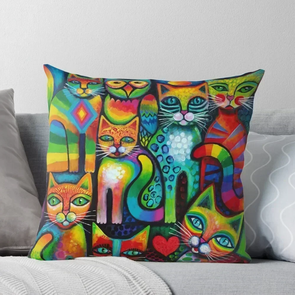 

Owl and pussicats Throw Pillow Pillowcases For Pillows home decor items Sofa Decorative Covers pillow