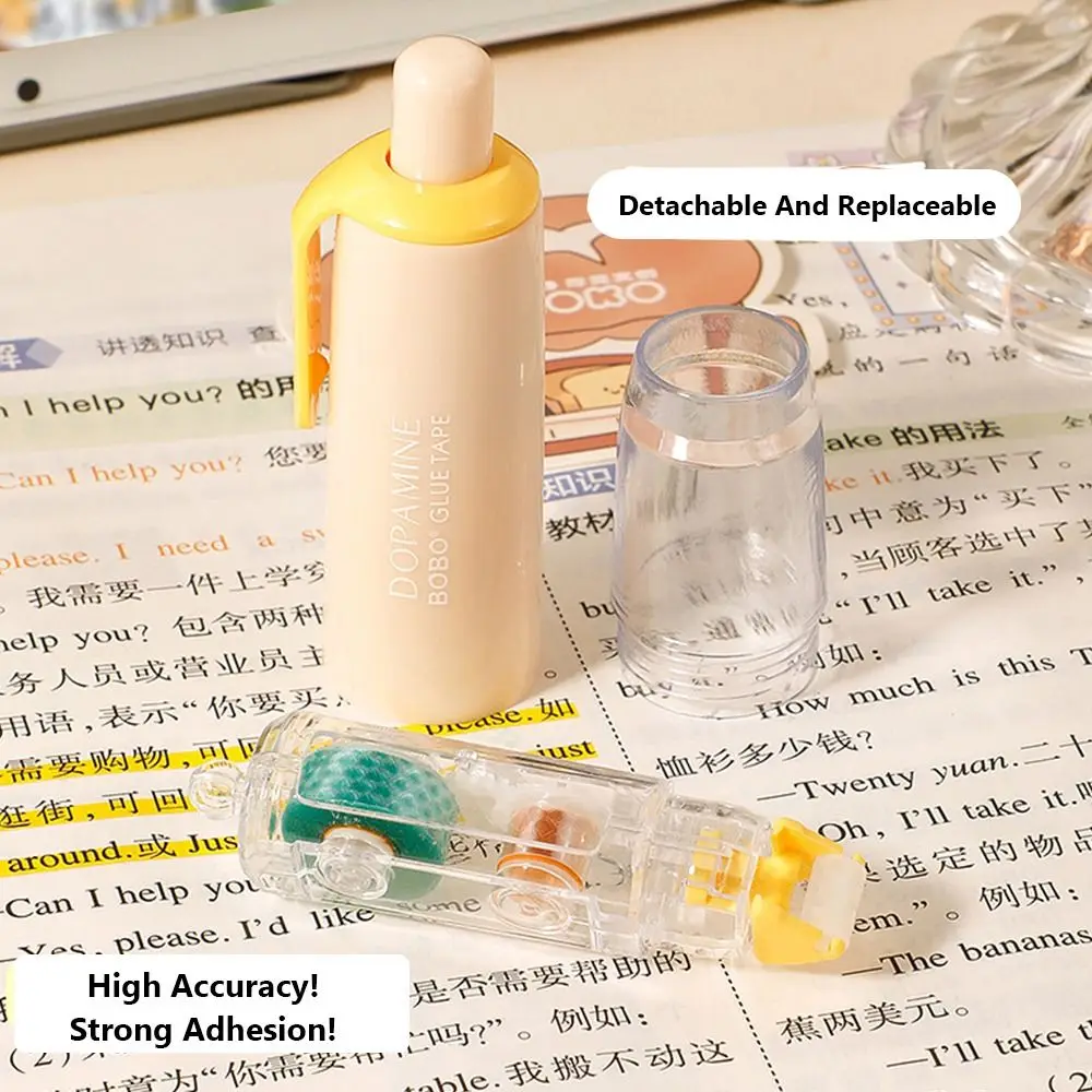 360度回転ヘッドドットグルーテープ大容量DIYスクラップブッキング両面粘着テーププレスグルーテープペン使用