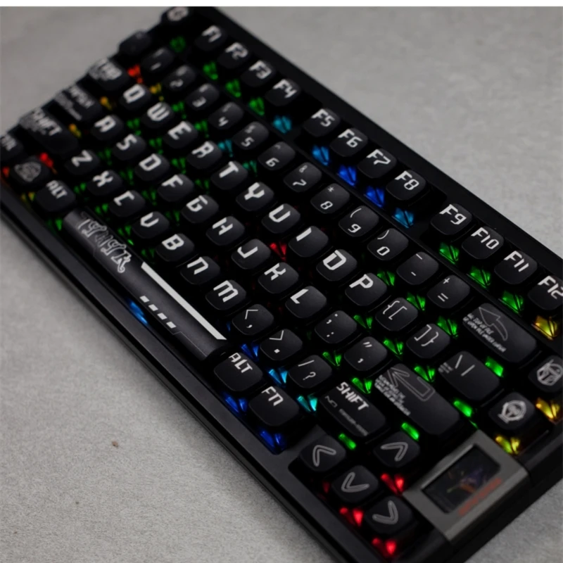 122 مفتاحًا للتسامي الحراري PBT Black Knight Theme Keycaps ارتفاع MDA لمفاتيح لوحة المفاتيح الميكانيكية للألعاب أغطية المفاتيح