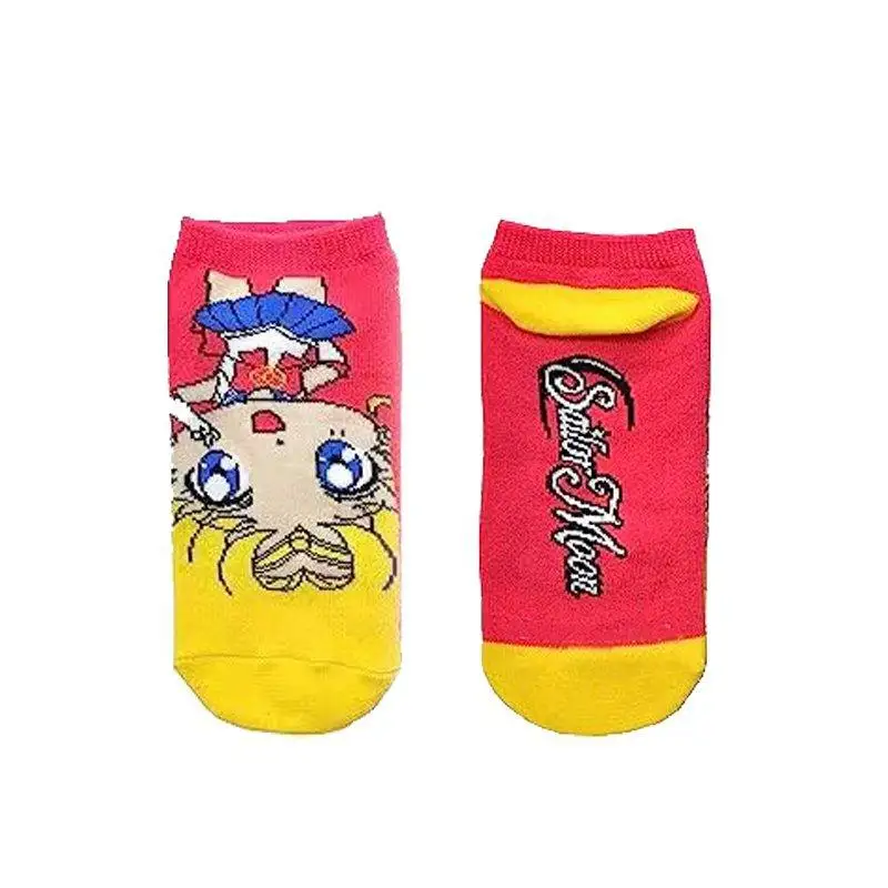 New Kawaii Cute Sailor Moon Socks Boat Socks Pure Cotton Socks Four Seasons Sweet Cartoon Versatile Birthday Gift For Children