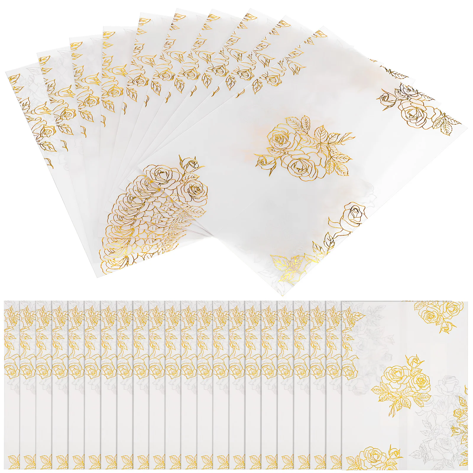 

50 Pcs Invitation Envelopes Transparent Jacket Colored Offset Paper Kraft Wedding Party Event Accessories Art Supplies