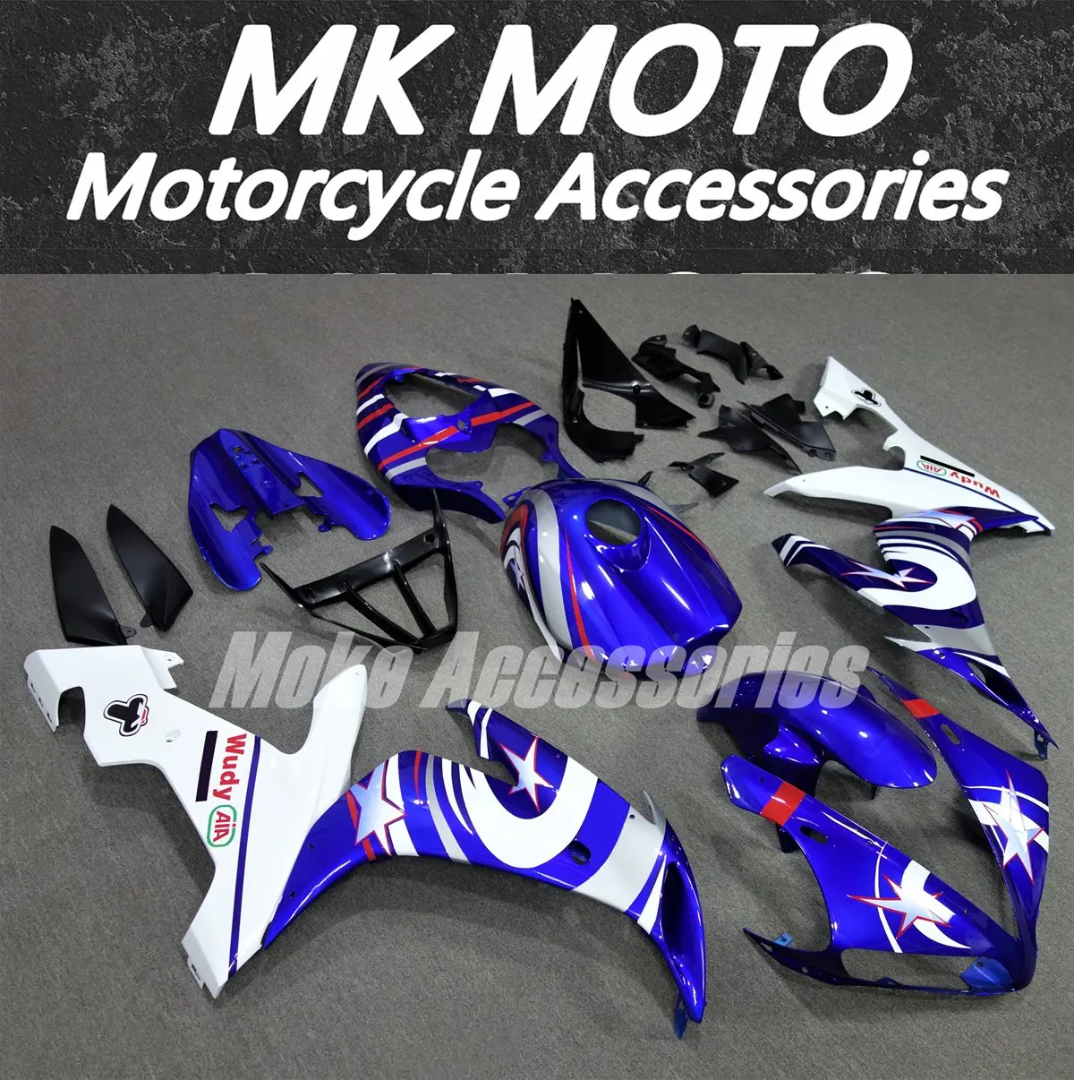 Fairings Kit Fit For Yzf R1 2004 2005 2006 Bodywork Set High Quality Abs Injection Blue White cyclone